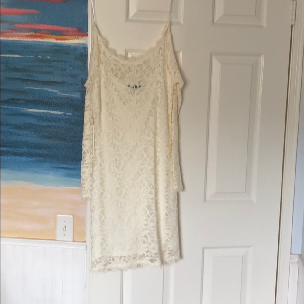 Never worn gorgeous cream lace long sleeve dress.